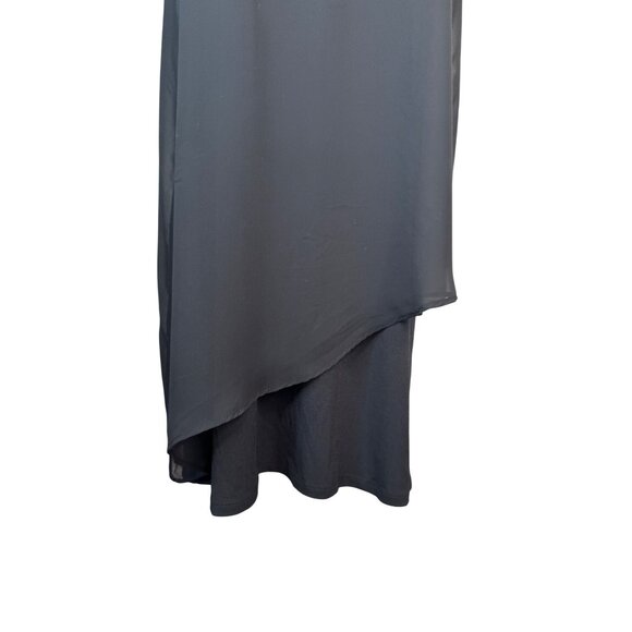 NWT JM Collection XS  Black Sleeveless Asymmetrical Overlay Dress Polyester - Picture 6 of 15
